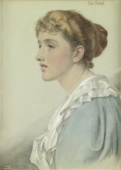 Marie Meredith, 1894 (värilliset liidut paperille) tekijältä Anthony Frederick Augustus Sandys