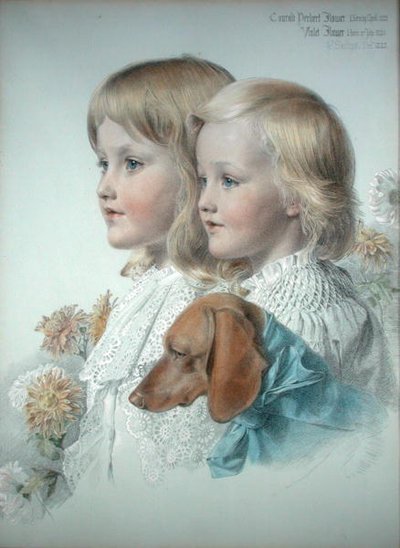 Muotokuva Conradista ja Violet Flowerista tekijältä Anthony Frederick Augustus Sandys
