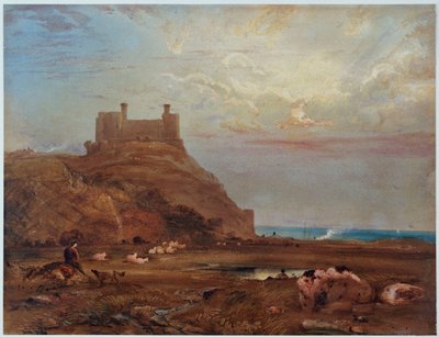 Harlechin linna, 1820 tekijältä Anthony Vandyke Copley Fielding