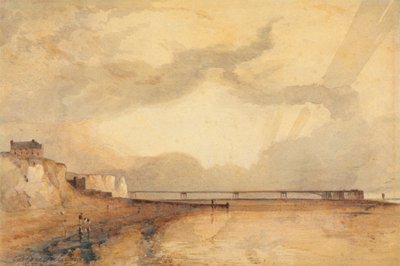 Marine Pier, Brighton - Auringonlasku tekijältä Anthony Vandyke Copley Fielding