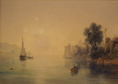 River Scene tekijältä Anthony Vandyke Copley Fielding
