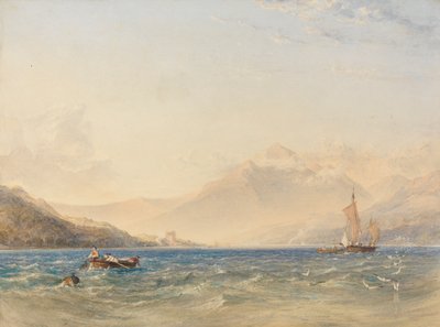 Loch Fynen pää Dindarran linnan kanssa tekijältä Anthony Vandyke Copley Fielding