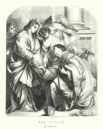 Autuas Hermann Joosefin näky (kaiverrus) tekijältä Anthony van (after) Dyck