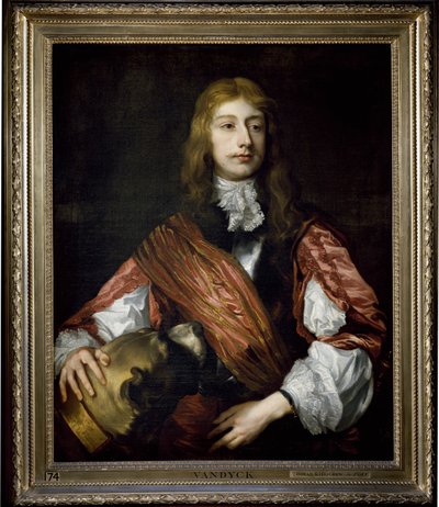 Thomas Killigrew ja hänen koiransa (öljy kankaalle) tekijältä Anthony van (studio of) Dyck