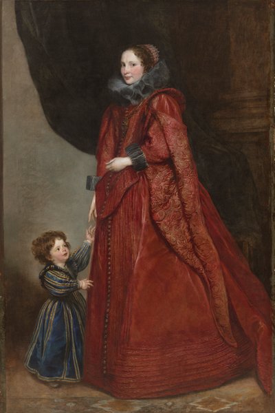 Genovalainen nainen lapsensa kanssa, n. 1623-1625. tekijältä Anthony van Dyck