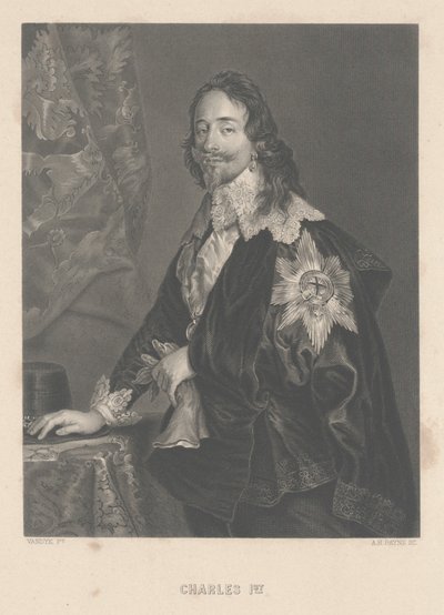 Charles I, kaiverrus A.H. Payne tekijältä Anthony van Dyck