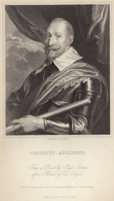 Ruotsin Kustaa Aadolf II. tekijältä Anthony van Dyck