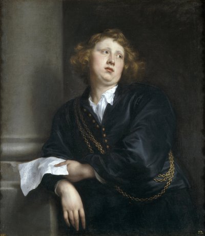 Henricus Liberti tai Hendrik van Groeninghen - Säveltäjän ja urkurin Henricus Libertin (1610-1669) muotokuva - Sir Anthonis (Anton ou Antoon) van Dyckin kuva (1599-1641) - 1627-1632 - Öljy kankaalle - 107xuse9 cm-107xM del Prado, Madrid tekijältä Anthony van Dyck