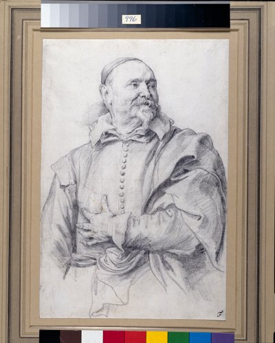 Jan Snellincx (musta liitu valkoisella paperilla) tekijältä Anthony van Dyck