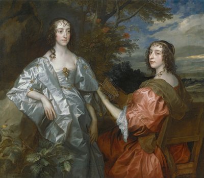 Katherine, Chesterfieldin kreivitär, ja Lucy, Huntingdonin kreivitär. tekijältä Anthony van Dyck