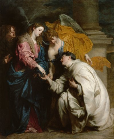 Autuaan Hermann of Steinfeld, Josephina (1150-1230) tunnetun näyn - Sir Anthonis (Anton tai Antoon) van Dyckin (1599-1641) maalaus, öljy kankaalle (160x128 cm) tekijältä Anthony van Dyck