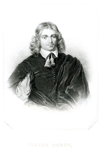 Lucius Careyn (n. 1610-43) kuvitus teoksesta "Ison-Britannian historian maineikkaiden hahmojen muotokuvat", kaiverrus Thomas Phillibrown (fl.1834-60) (mezzotint) tekijältä Anthony van Dyck