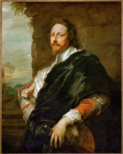 Nicholas Lanier, Englannin hovin musiikkimestari ja taidejohtaja (maalaus kankaalle). tekijältä Anthony van Dyck