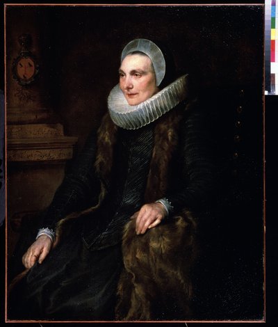 Maria Bosschaertin muotokuva (1605-1664) (Maria Boschaertin muotokuva). Peinture de Antoine (Anthonis, Anthony, Anton tai Anthony) van Dyck (1599-1641) tekijältä Anthony van Dyck