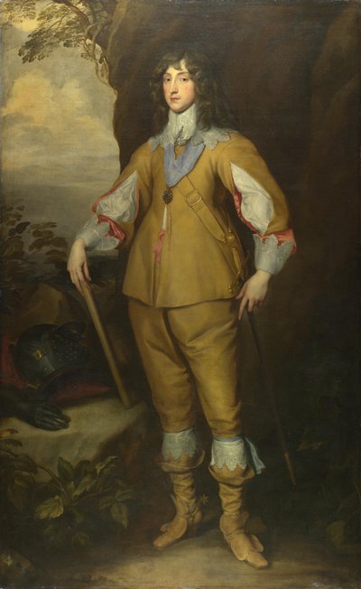 Kaarle I Louisin muotokuva 1617-1680, vaaliruhtinas Palatinus, noin 1637 tekijältä Anthony van, Dyck