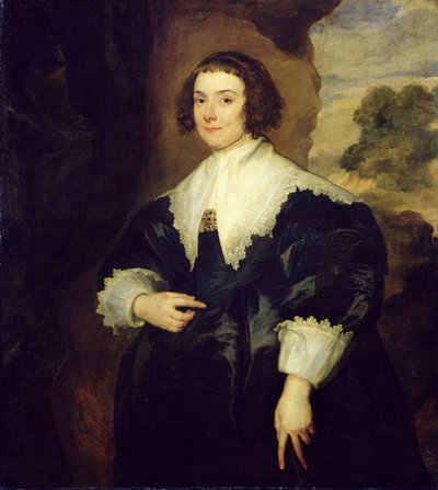 Justus van Meerstratenin vaimon Isabella van Assche (k.1639) muotokuva 1634-35 tekijältä Anthony van Dyck