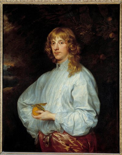 Muotokuva James Stuartista, Lennoxin ja sitten Richmondin herttuasta (1612-1655) pitelemässä Pariisin omenaa. Anton (Antoon tai Anthony) van Dyckin (1599-1641) maalaus noin 1632-1640 Dim. 1,07x0,84 m - James Stuartin muotokuva, Lennoxin herttua ja myöhemmi tekijältä Anthony van Dyck