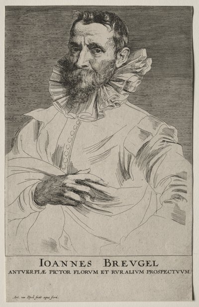 Jan Brueghelin muotokuva. tekijältä Anthony van Dyck