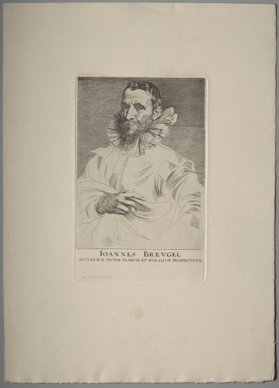 Jan Brueghelin muotokuva. tekijältä Anthony van Dyck