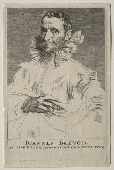 Jan Brueghelin muotokuva. tekijältä Anthony van Dyck
