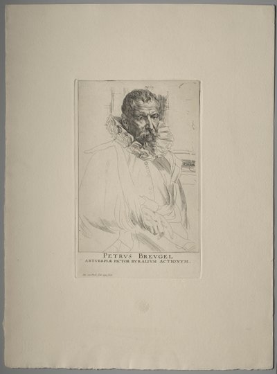 Pieter Brueghelin muotokuva. tekijältä Anthony van Dyck