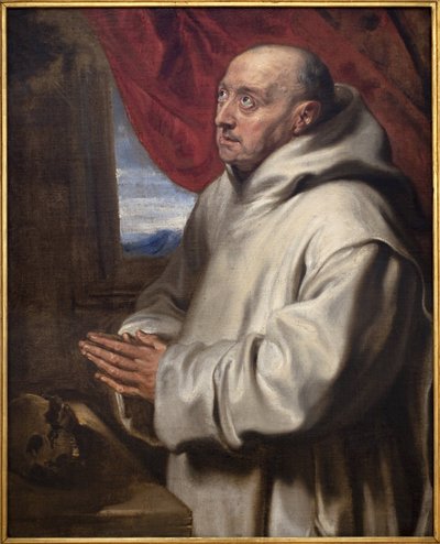 Pyhä Bruno (Bruno Karthusialainen, noin 1030-1101). Antoinen (Antoine tai Antoon tai Anton) Van Dyckin (1599-1641) maalaus öljy kankaalle tekijältä Anthony van Dyck