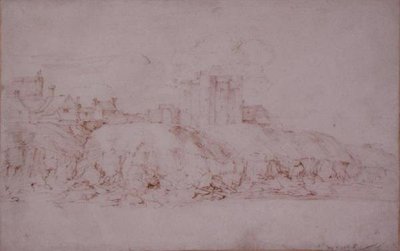 Ypres-torni, ruis, etelästä katsottuna (kynä ja muste paperille) tekijältä Anthony van Dyck