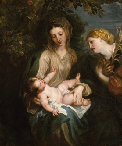 Neitsyt ja lapsi sekä pyhä Katariina Aleksandrialainen, noin 1630. tekijältä Anthony van Dyck