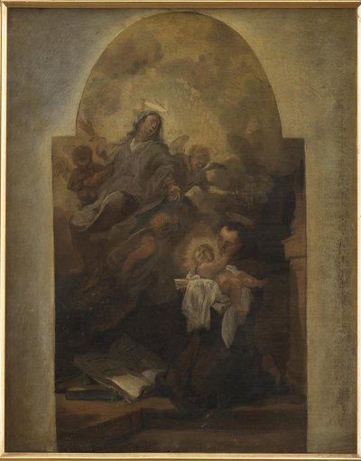 Neitsyt ja lapsi Pyhän Franciscuksen kanssa tekijältä Anthony van Dyck