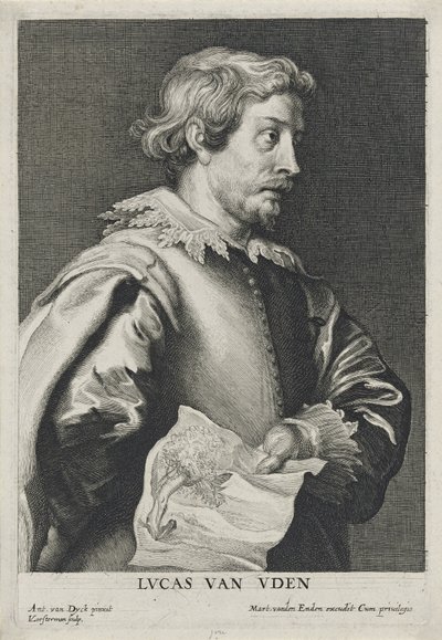 Lucas van Uden, 1630-1640 Lucus Vorstermanin (1595-1675) etsaus (etsaus kaiverretulla paperille) tekijältä Anthony van after Dyck