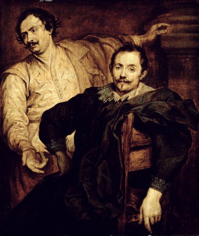 Kaksoismuotokuva de Waelin veljeksistä Lucasista (1591-1661) ja Cornelisista (1592-1667) tekijältä Anthony van studio of Dyck