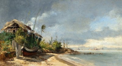 Näkymä rannalle, São Domingos, Niterói, RJ tekijältä Antonio Parreiras