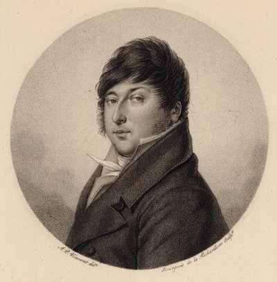 Säveltäjä Rodolphe Kreutzerin muotokuva 1766-1831. tekijältä Antoine Achille Bourgeois de La Richardiere