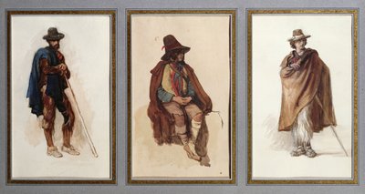 Kolme tyyppiä Ciociari-paimenia tekijältä Antoine Auguste Ernest Herbert or Hebert