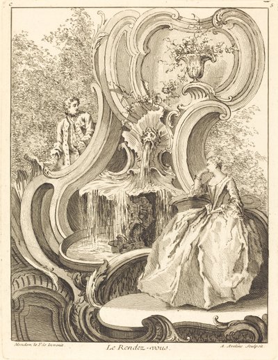 Tapaaminen, 1736. tekijältä Antoine Aveline