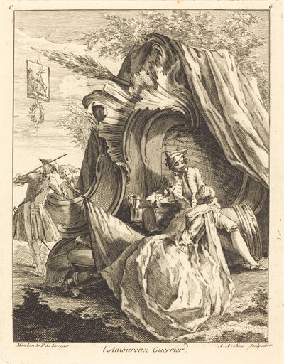 Soturin rakastaja, 1736. tekijältä Antoine Aveline