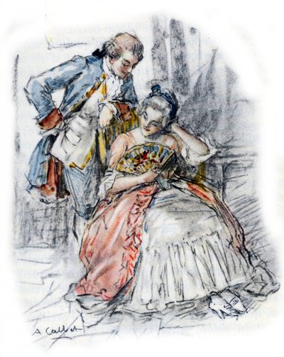 Werther kostelija Mademoiselle de B unohtaa Charlotten tekijältä Antoine Calbet