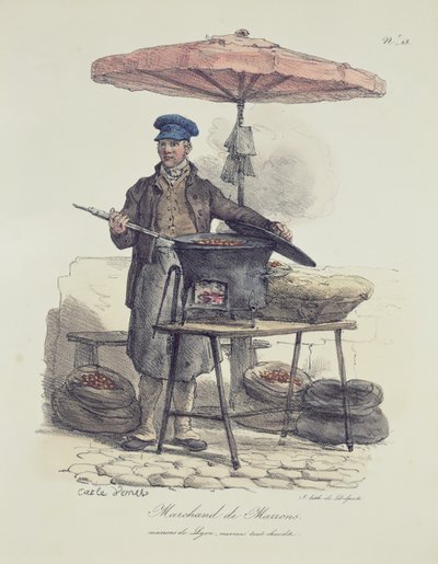 Kastanjan myyjä tekijältä Antoine Charles Horace Vernet