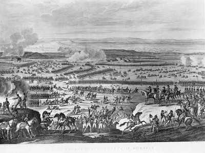 Vastapuolet Austerlitzin taistelun aikana 2. joulukuuta tekijältä Antoine Charles Horace Vernet