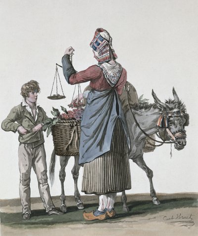 Kirsikkamyyjä tekijältä Antoine Charles Horace Vernet