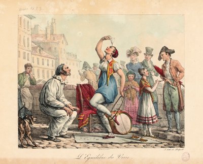 The Glass Balancer, 1815-30 tekijältä Antoine Charles Horace Vernet