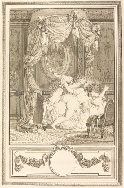 La raclee avec des roses (The Thrashing with Roses) tekijältä Antoine Cosme Giraud after Antoine Borel