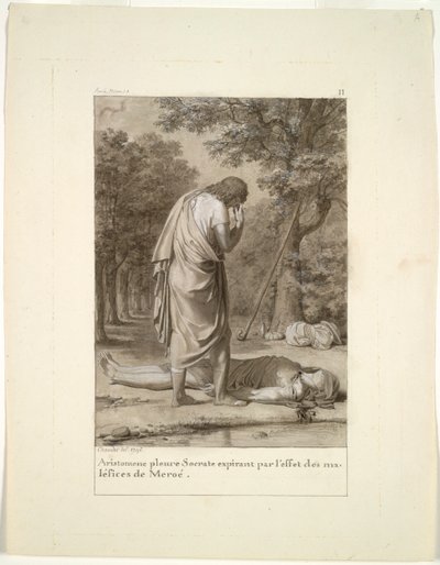 Aristomenes suree Sokrateen kuolemaa Meroën lumouksesta... Kultainen aasi, 1795. tekijältä Antoine Denis Chaudet