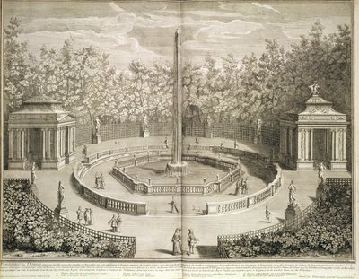 Fountain of the Domes, Versailles, n.1715 (etsaus) tekijältä Antoine Herriset