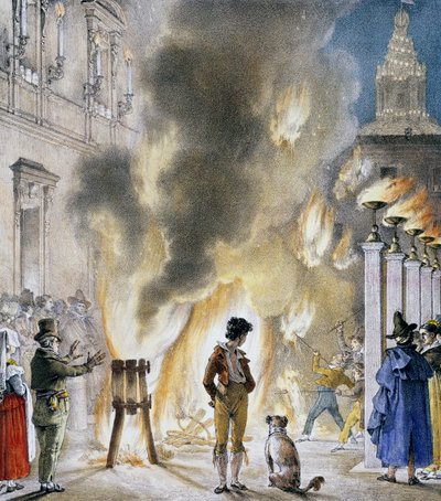 Pieni ilotulitus Palazzo Madamassa, Antoine-Jean-Baptiste Thomas (1791-1833), vedos Un an a Rome et dans ses environsista (Vuosi Roomassa ja sen ympäristössä). Italia tekijältä Antoine Jean Baptiste Thomas