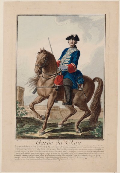 Garde du roi kuninkaan henkivartija, 1756. tekijältä Antoine Jean De Fehrt