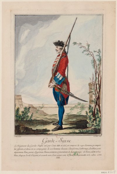 Sveitsin vartijat Sveitsin vartijat, 1756. tekijältä Antoine Jean De Fehrt
