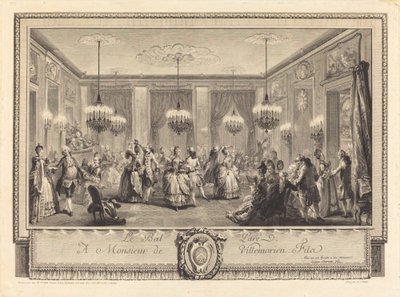 Pallo pukeutunut tekijältä Antoine Jean Duclos after Augustin de Saint Aubin