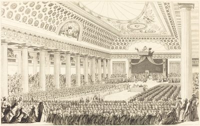 Kenraalin osavaltioiden avajaiset Versaillesissa 5. maaliskuuta 1789 tekijältä Antoine Jean Duclos after Charles Monnet