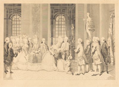 Kuningatar ilmoitti rouva de Bellegardelle tuomarit ja miehensä vapaudesta 1. toukokuuta tekijältä Antoine Jean Duclos after vicomte Charles Henri Desfosses